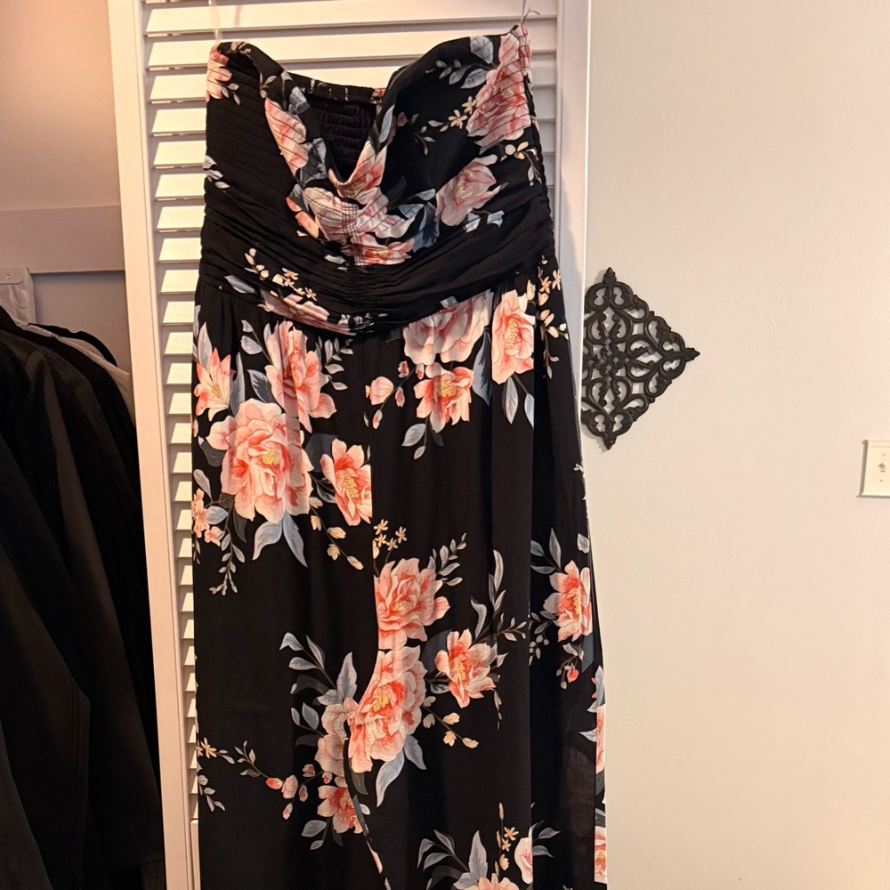 Floral Black Jumpsuit